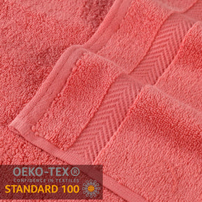 Zero-Twist Smart-Dry Combed Cotton 3 Piece Towel Set - Coral