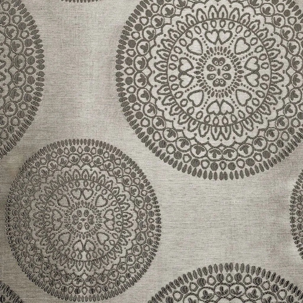 Cordon Jacquard Grommet Floral Medallion Curtain Panel Set - Semi Sheer Curtains by Superior Brand