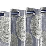 Cordon Jacquard Grommet Floral Medallion Curtain Panel Set - Semi Sheer Curtains by Superior Brand