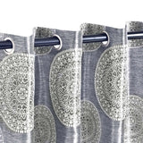 Cordon Jacquard Grommet Floral Medallion Curtain Panel Set - Semi Sheer Curtains by Superior Brand