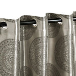 Cordon Jacquard Grommet Floral Medallion Curtain Panel Set - Semi Sheer Curtains by Superior Brand