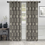 Cordon Jacquard Grommet Floral Medallion Curtain Panel Set - Semi Sheer Curtains by Superior Brand
