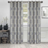 Cordon Jacquard Grommet Floral Medallion Curtain Panel Set - Semi Sheer Curtains by Superior Brand