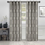 Cordon Jacquard Grommet Floral Medallion Curtain Panel Set - Semi Sheer Curtains by Superior Brand