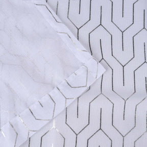 Cormac Printed Sheer Curtain Set of 2 Panels - White