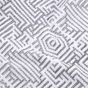 Cotton Modern Geometric Jacquard Plush Absorbent 12 Piece Towel Set - Charcoal