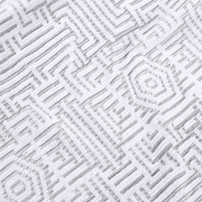 Cotton Modern Geometric Jacquard Plush Absorbent 3-Piece Towel Set - Platinum
