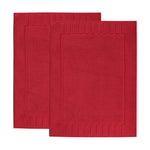 Leo Cotton Solid Modern Absorbent Heavy Washable Bath Mat Set of 2 - Bath Mats by Superior