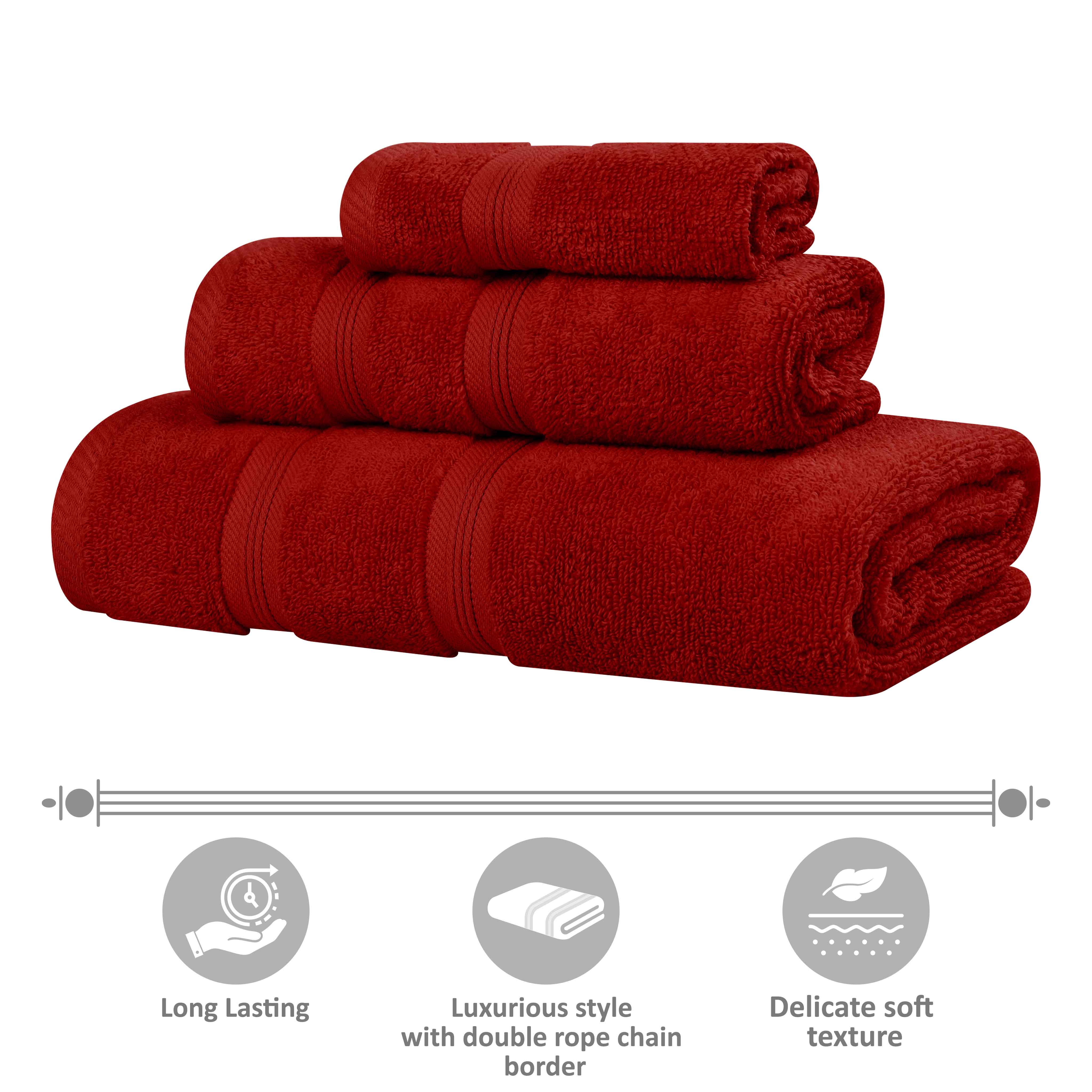 Smart Dry Zero Twist Cotton Medium Weight 3 Piece Assorted Towel Set - Towel Set by Superior Brand