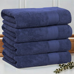 Aria Turkish Cotton Solid Heavyweight Plush Bath Towel Set of 4 - Bath Towel by Superior Brand
