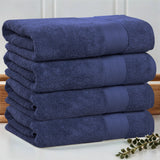 Aria Turkish Cotton Solid Heavyweight Plush Bath Towel Set of 4 - Bath Towel by Superior Brand