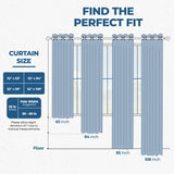 Classic Modern Solid Room Darkening Blackout Curtain Panels, Set of 2