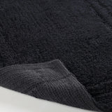 Solid Bordered Cotton Washable Non-Slip Bath Rugs or Runner