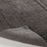 Solid Bordered Cotton Washable Non-Slip Bath Rugs or Runner