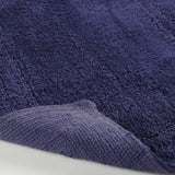Solid Bordered Cotton Washable Non-Slip Bath Rugs or Runner