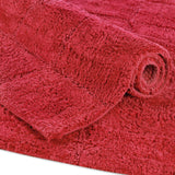 Checkered Cotton Washable Non-Slip Bath Rugs or Runner