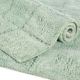 Checkered Cotton Washable Non-Slip Bath Rugs or Runner