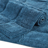 Checkered Cotton Washable Non-Slip Bath Rugs or Runner