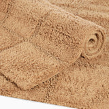 Checkered Cotton Washable Non-Slip Bath Rugs or Runner