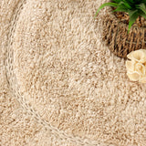 Oval Cotton Washable Non-Slip Bath Rugs or Runner