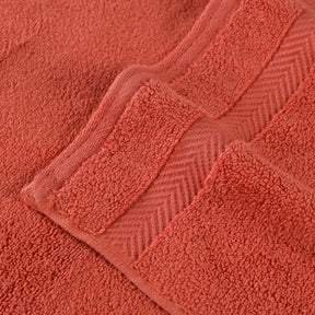 Zero Twist Cotton Solid Ultra-Soft Absorbent Hand Towel - Brick Red