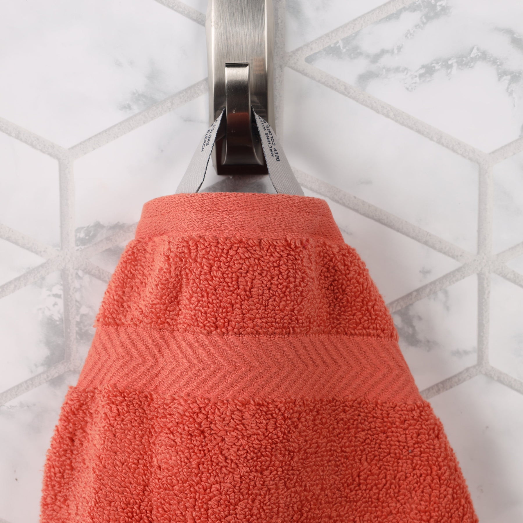 Zero Twist Cotton Ultra-Soft Absorbent Face Towel Washcloth - Brick Red