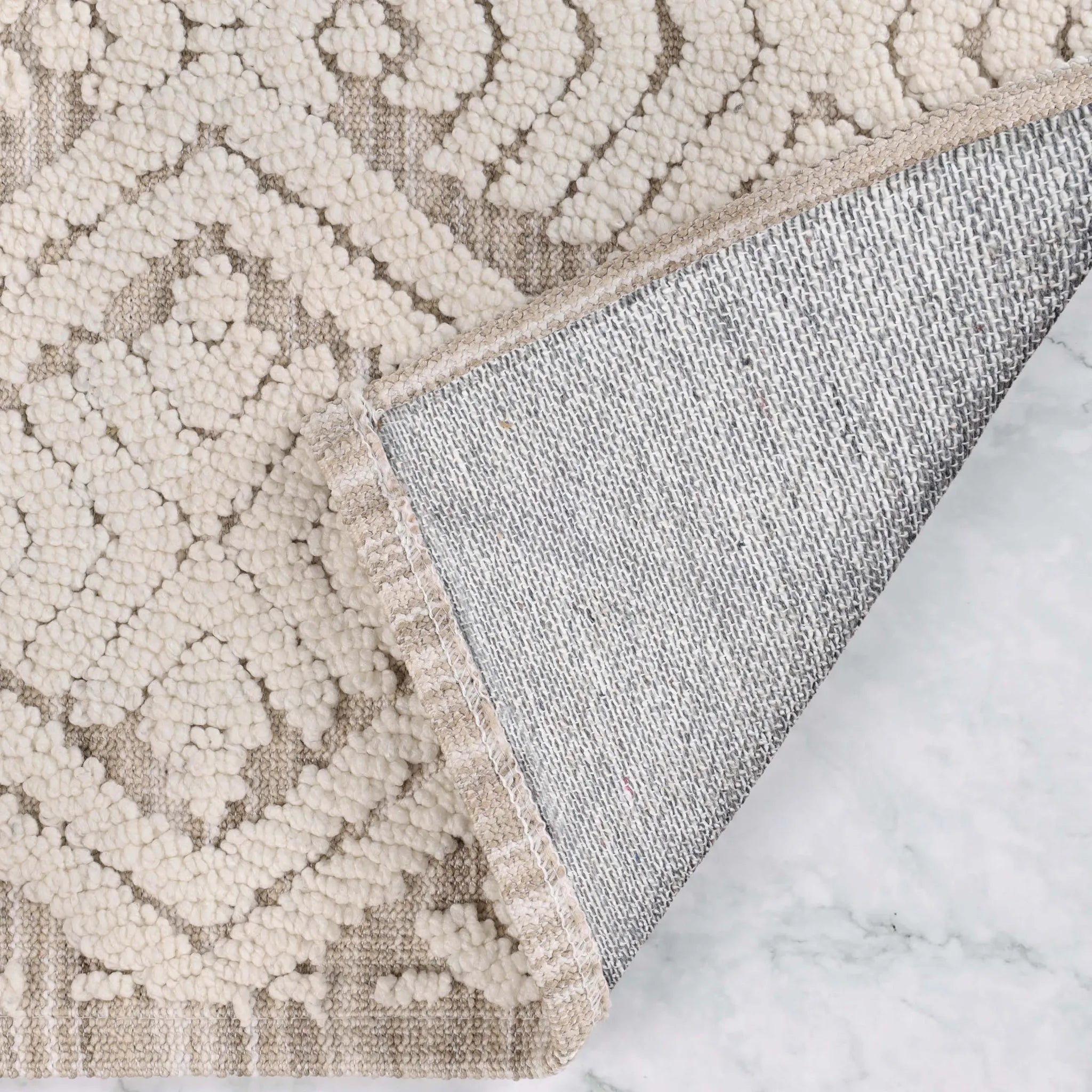 Ceton Diamond Trellis Textured Machine Washable Bath Rugs, Set of 2 - Bath Rugs by Superior Brand