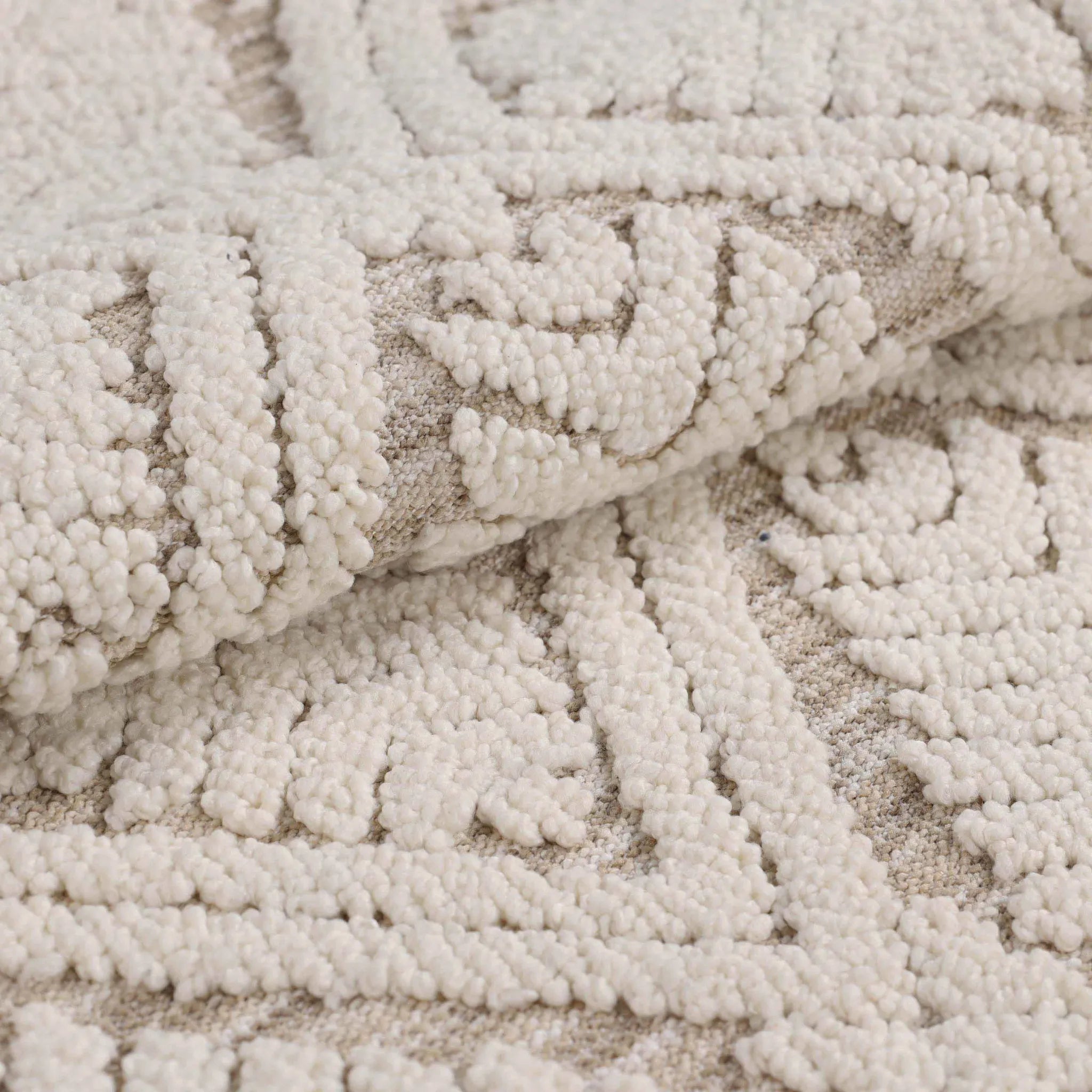 Ceton Diamond Trellis Textured Machine Washable Bath Rugs, Set of 2 - Bath Rugs by Superior Brand