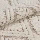 Ceton Diamond Trellis Textured Machine Washable Bath Rugs, Set of 2