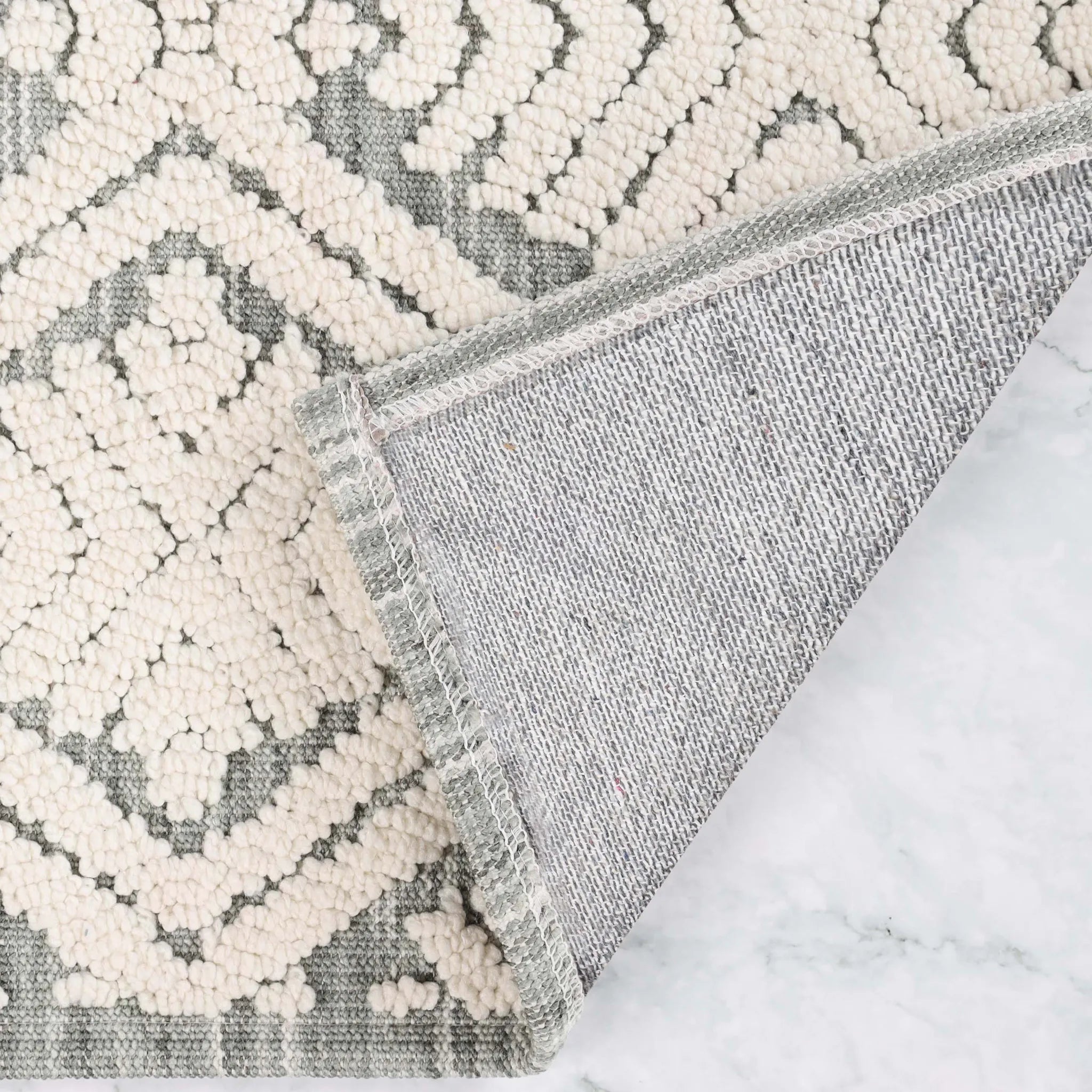 Ceton Diamond Trellis Textured Machine Washable Bath Rugs, Set of 2 - Bath Rugs by Superior Brand