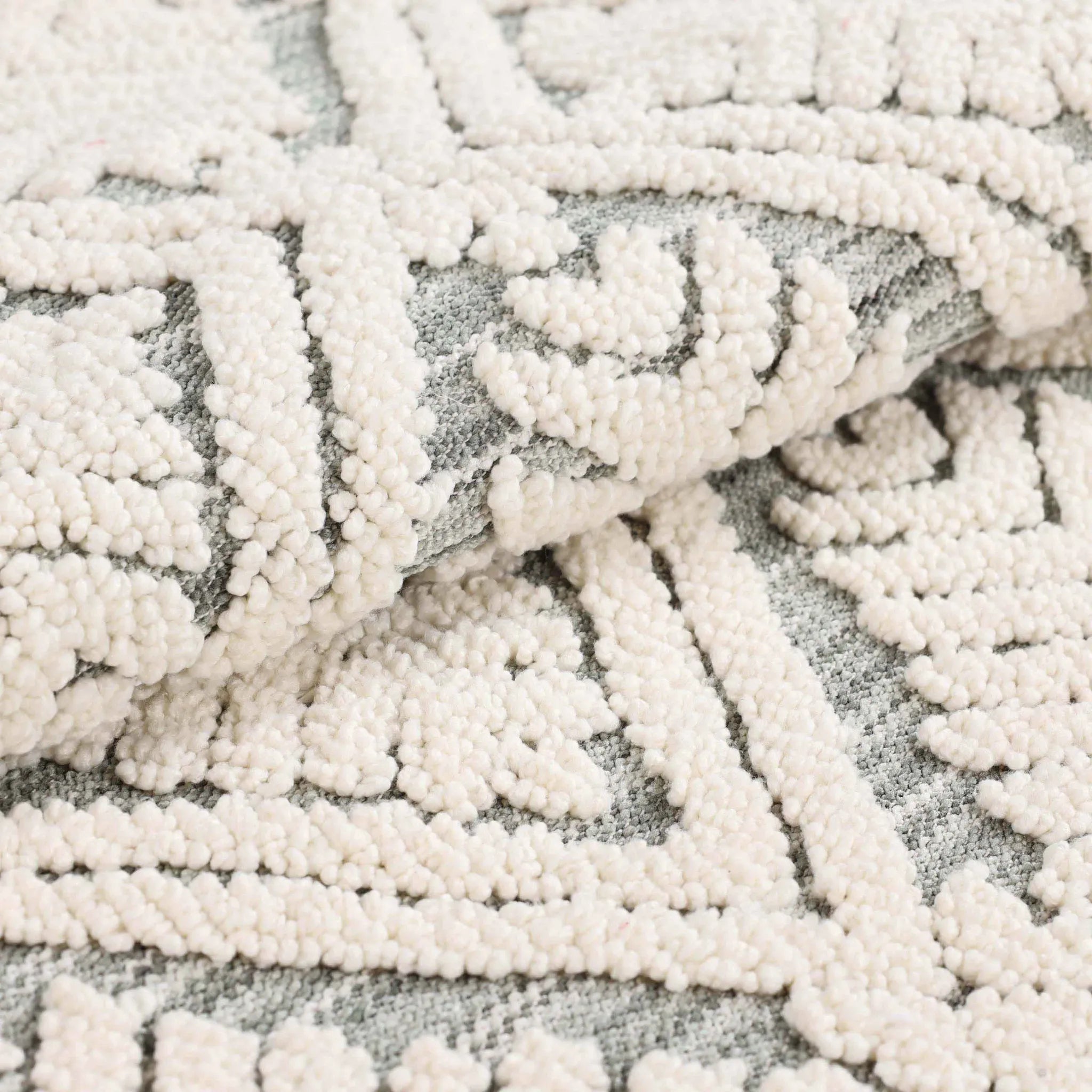 Ceton Diamond Trellis Textured Machine Washable Bath Rugs, Set of 2 - Bath Rugs by Superior Brand