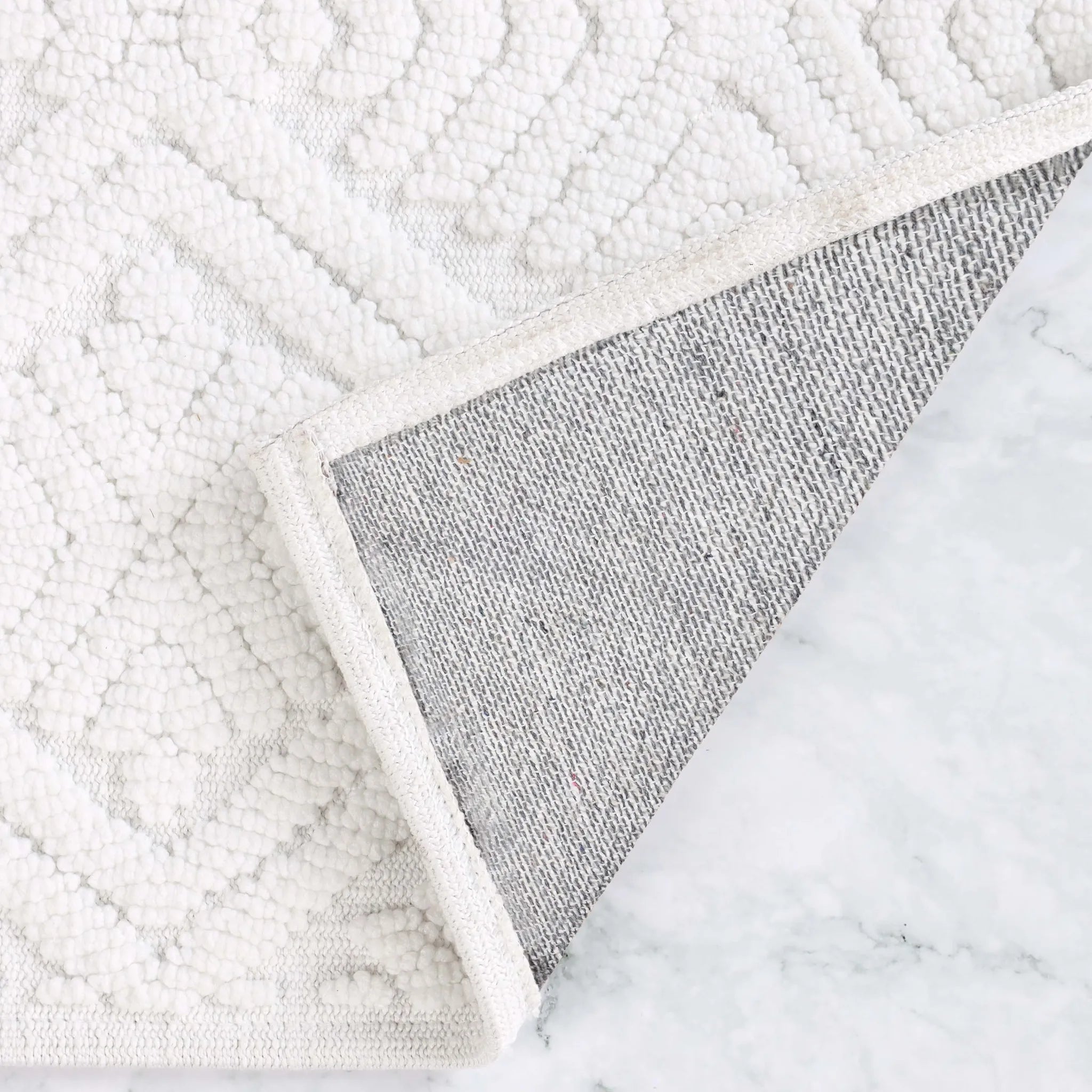 Ceton Diamond Trellis Textured Machine Washable Bath Rugs, Set of 2 - Bath Rugs by Superior Brand