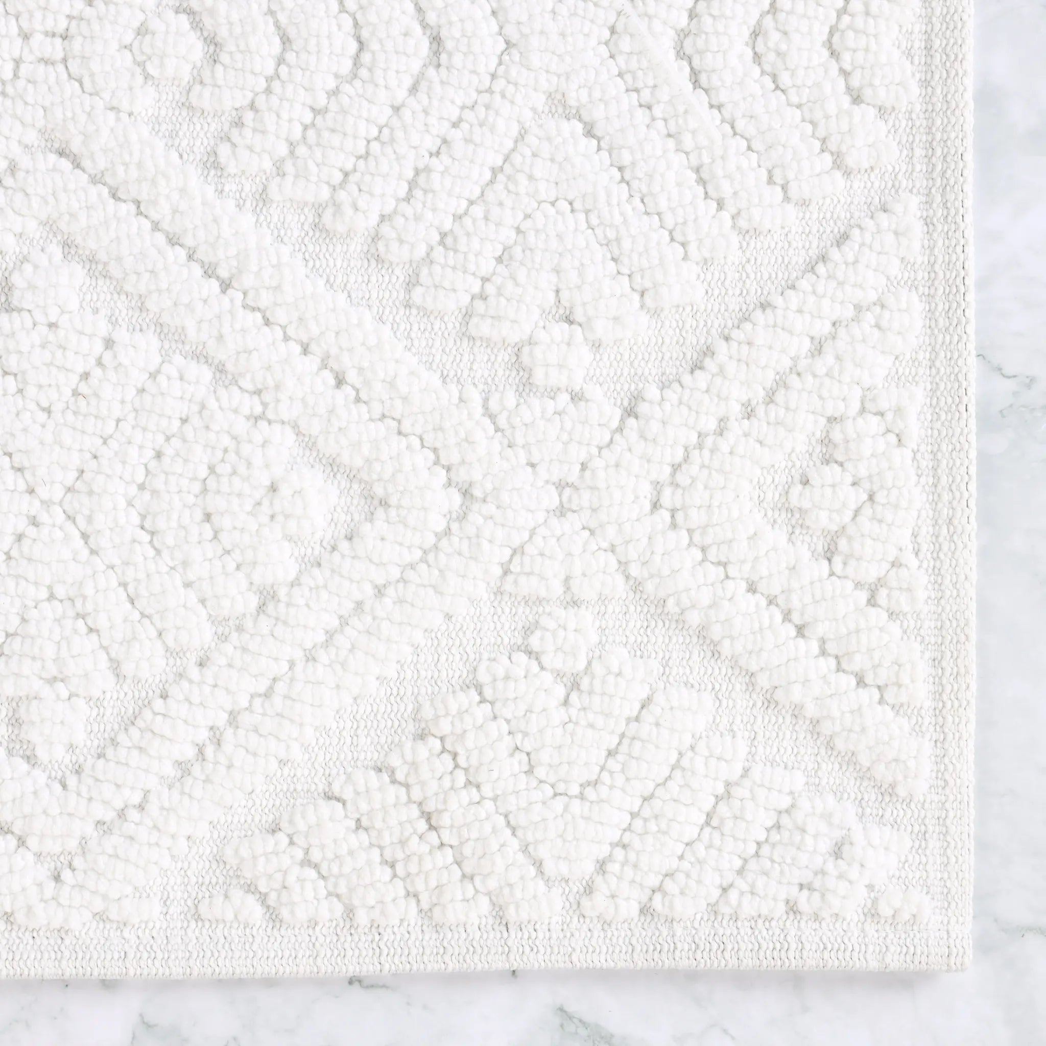 Ceton Diamond Trellis Textured Machine Washable Bath Rugs, Set of 2 - Bath Rugs by Superior Brand