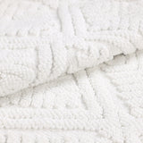Ceton Diamond Trellis Textured Machine Washable Bath Rugs, Set of 2