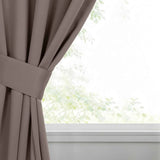 Classic Modern Solid Room Darkening Blackout Curtain Panels, Set of 2