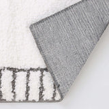 Inaya Modern Striped Tufted Shag Machine Washable Bath Rugs, Set of 2 - Bath Rugs by Superior Brand