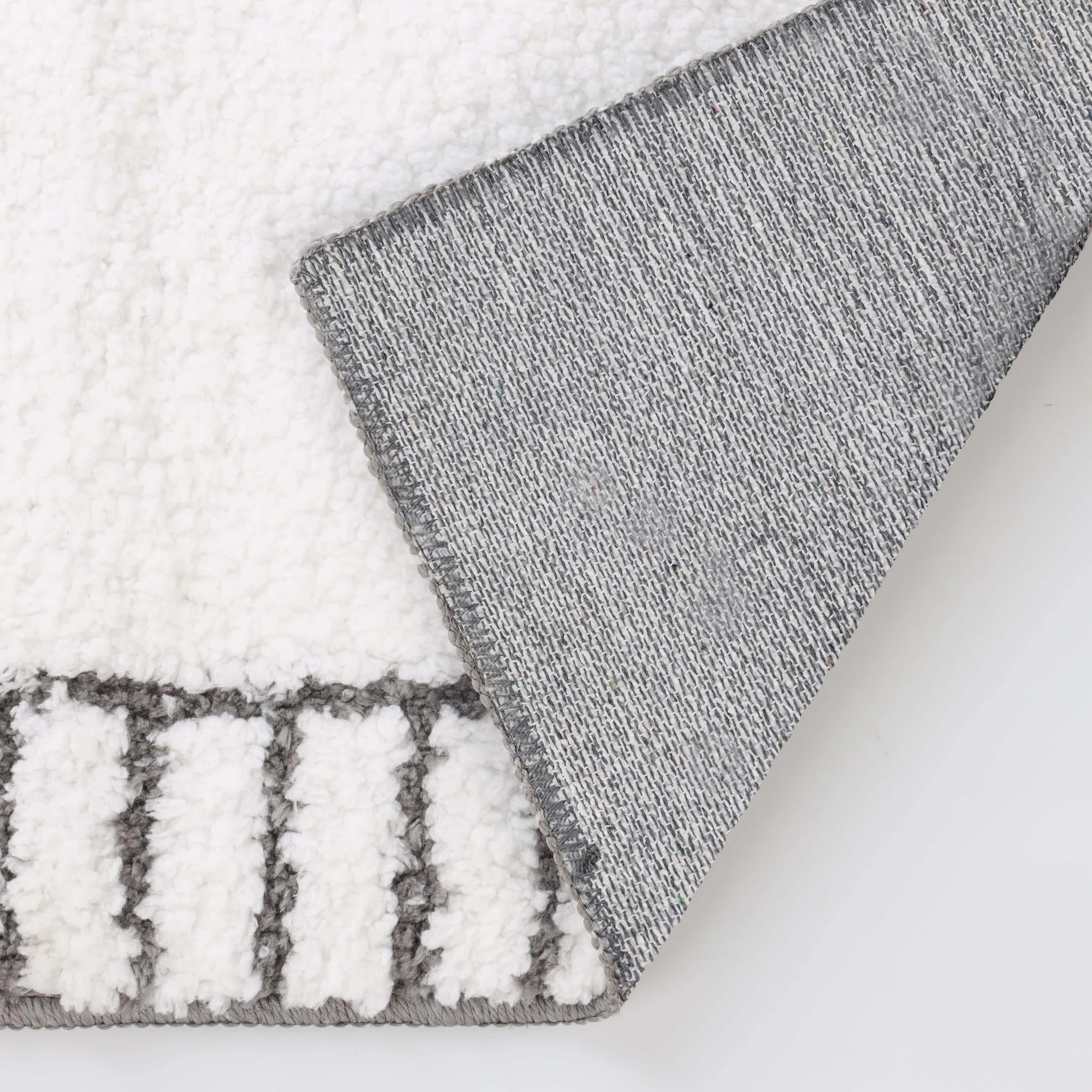 Inaya Modern Striped Tufted Shag Machine Washable Bath Rugs, Set of 2 - Bath Rugs by Superior Brand