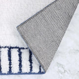 Inaya Modern Striped Tufted Shag Machine Washable Bath Rugs, Set of 2 - Bath Rugs by Superior Brand