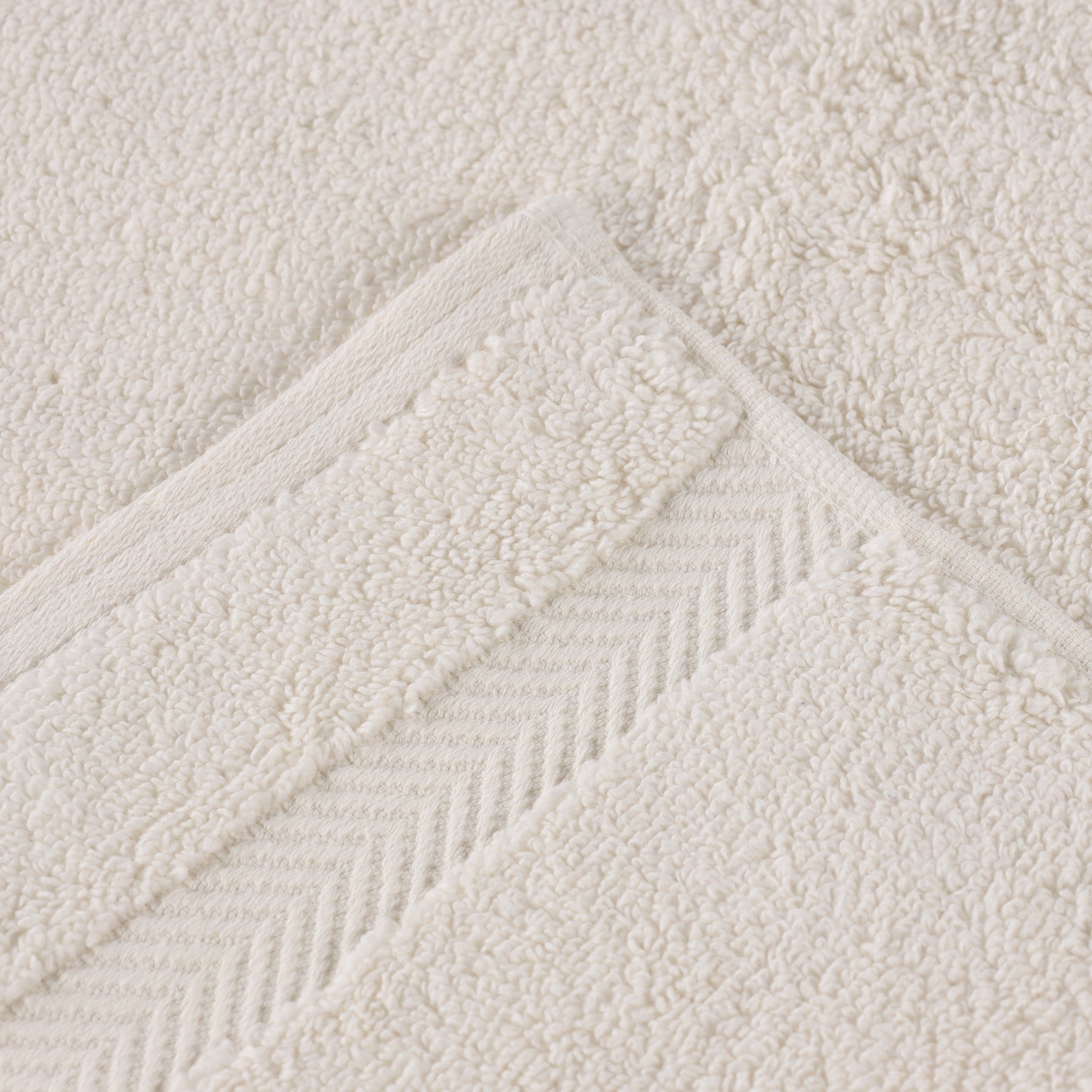 Zero Twist Cotton Ultra-Soft Absorbent Face Towel Washcloth - Ivory