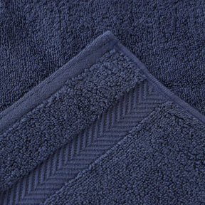 Zero Twist Cotton Solid Ultra-Soft Absorbent Hand Towel - Midnight Blue