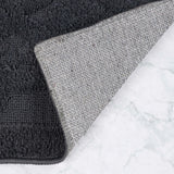 Myra Medallion Textured Jacquard Machine Washable Bath Rugs, Set of 2 - Bath Rugs by Superior Brand