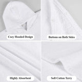 Lyron Cotton Terry Kids Washable Unisex Hooded Poncho Bath Towel