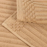 Soho Ribbed Cotton Absorbent 3 Piece Assorted Towel Set - Towel Set by Superior Brand