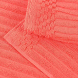 Soho Ribbed Cotton Absorbent 3 Piece Assorted Towel Set - Towel Set by Superior Brand
