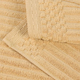 Soho Ribbed Cotton Absorbent Face Towel/Washcloth Set of 12