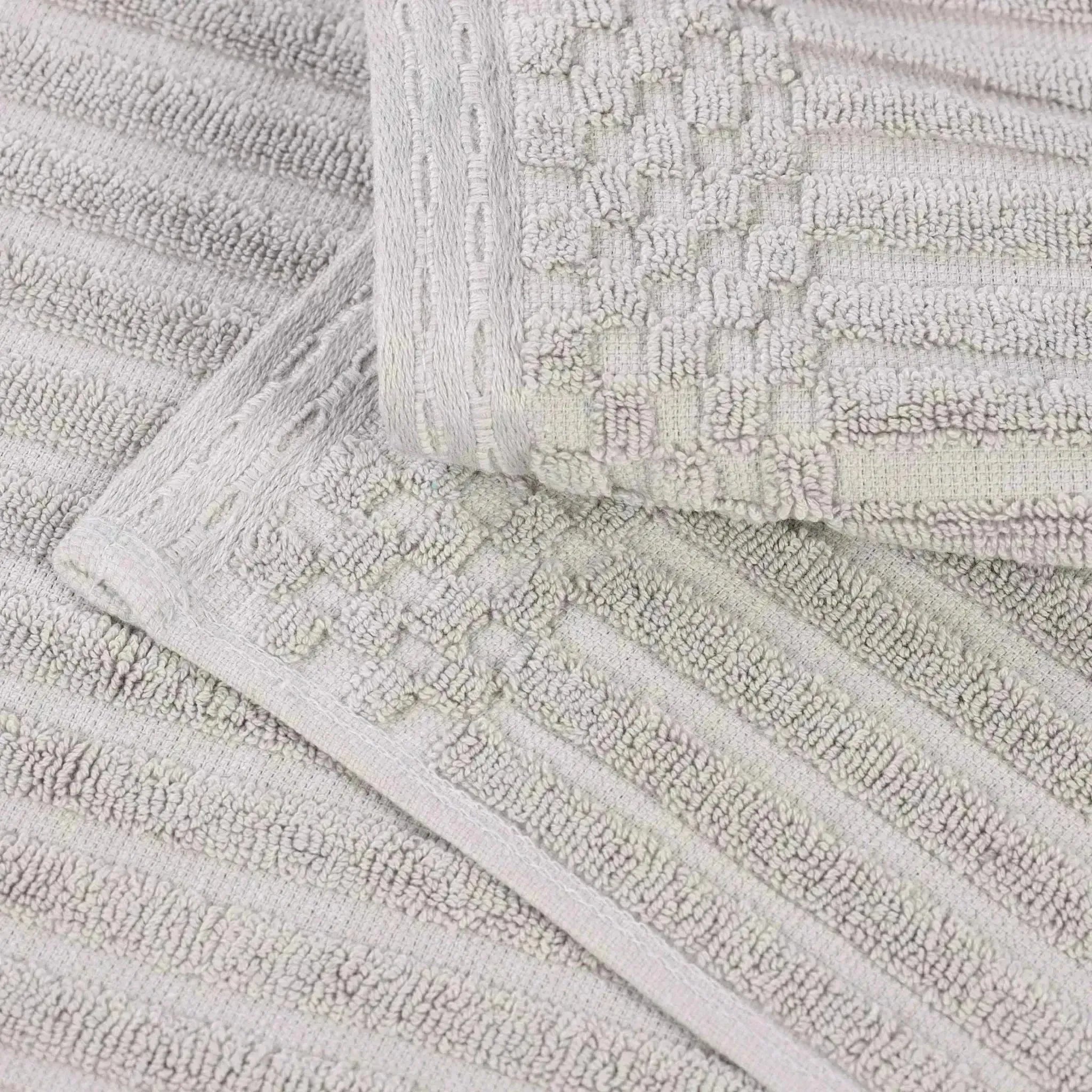 Soho Ribbed Cotton Absorbent Bath Towel Set of 4 - Bath Towel by Superior Brand