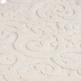 Venere Floral Scroll Textured Machine Washable Bath Rugs, Set of 2