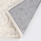 Venere Floral Scroll Textured Machine Washable Bath Rugs, Set of 2