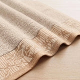 Wisteria Floral Jacquard 6-Piece Cotton Towel Set – Medium Weight Bathroom Towels