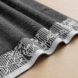 Wisteria Floral Jacquard 6-Piece Cotton Towel Set – Medium Weight Bathroom Towels